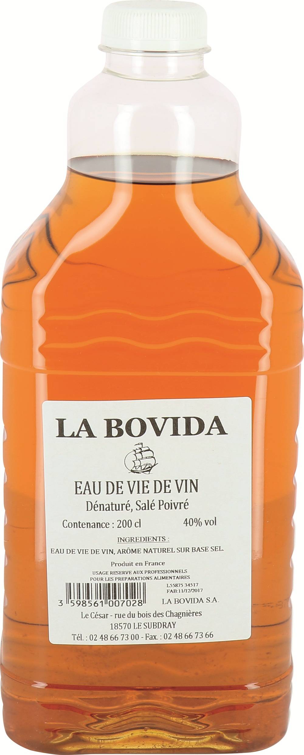 Eau de Vie de Vin 40° - par 2 L